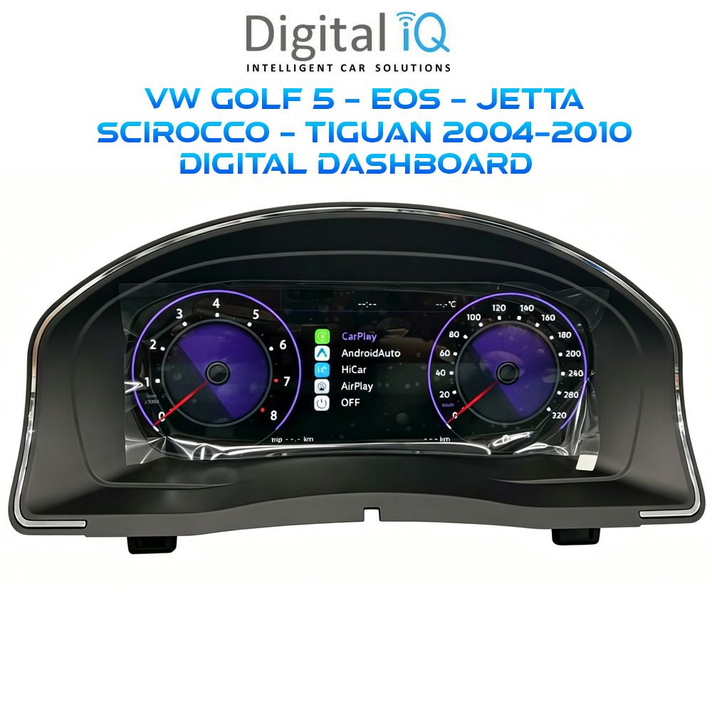 Βλησαρούλης Car Center - DIGITAL IQ DYL 745_DC (10.25") DIGITAL INSTRUMENT CLUSTER for VW GOLF 5 (2004-2008) - EOS (2005-2010) - JETTA (2006-2010) - SCIROCCO (2008-2009) - TIGUAN (2007-2008) with HDMI input