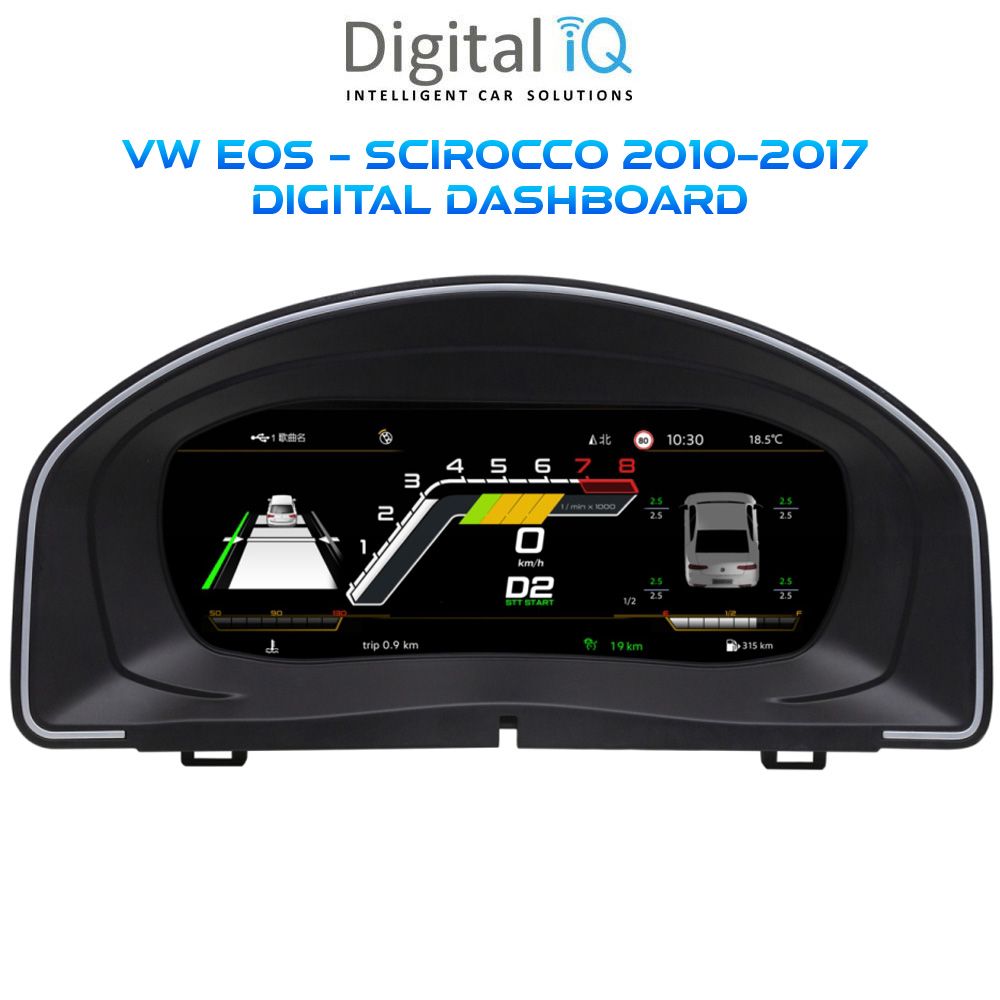 Βλησαρούλης Car Center - DIGITAL IQ DYL 736_DC (10.3") DIGITAL INSTRUMENT CLUSTER for VW EOS - SCIROCCO mod. 2010-2016 with HDMI input