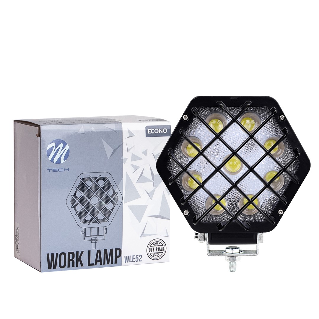 Βλησαρούλης Car Center - ΠΡΟΒΟΛΕΑΣ ΕΡΓΑΣΙΑΣ 12-30V 27W 9X1WSMD LED max1600lm ΕΞΑΓΩΝΟΣ 138x124x65mm SPOT ECONO M-TECH - 1 Τεμ.