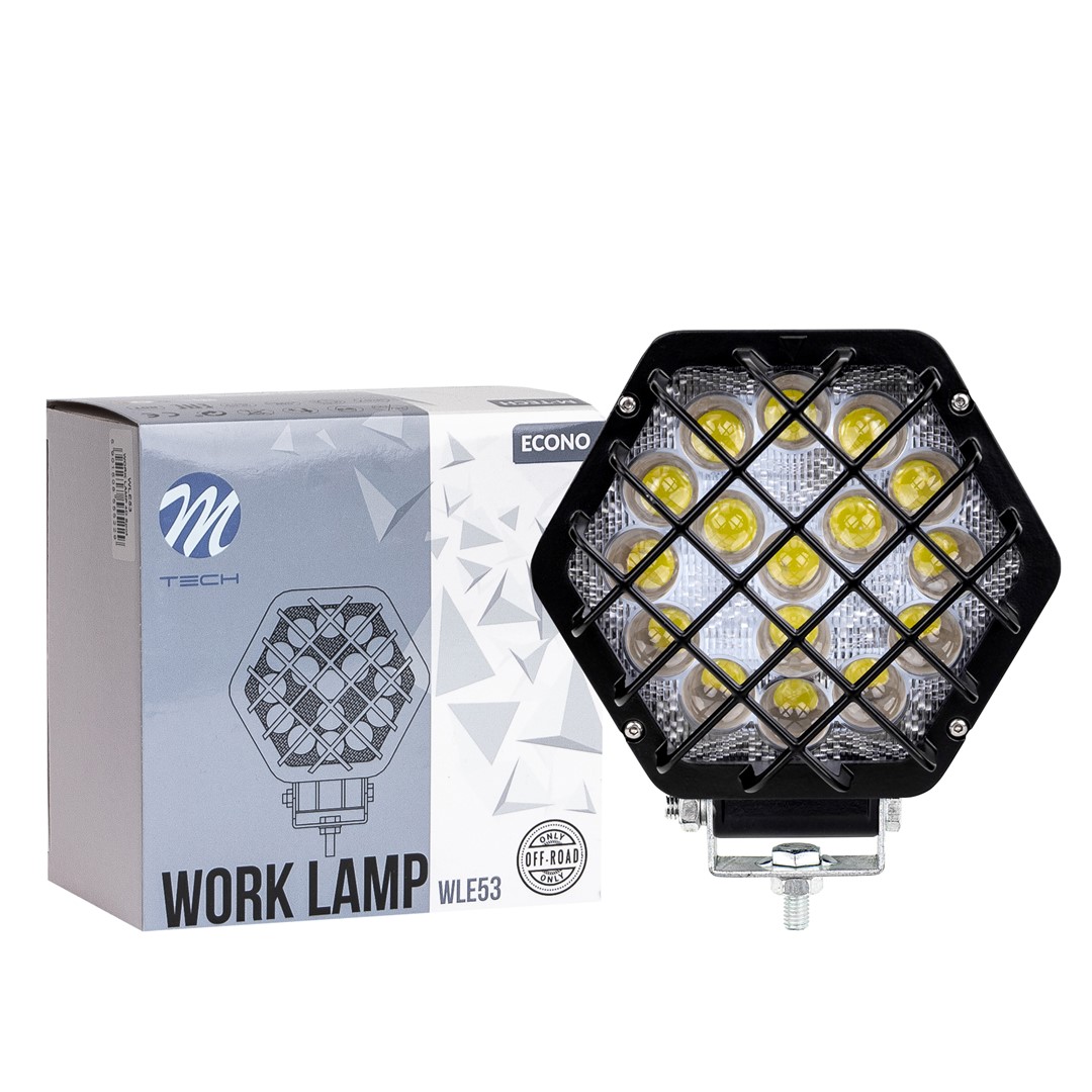Βλησαρούλης Car Center - ΠΡΟΒΟΛΕΑΣ ΕΡΓΑΣΙΑΣ 12-30V 48W 16X3WSMD LED max1600lm ΕΞΑΓΩΝΟΣ 138x124x65mm SPOT ECONO M-TECH - 1 Τεμ.