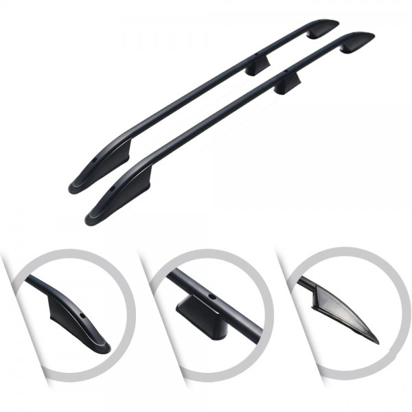 Βλησαρούλης Car Center - ΜΠΑΡΕΣ ΟΡΟΦΗΣ ΓΙΑ FORD TRANSIT COURIER / FORD TRANSIT TOURNEO 2014-2022 ΠΑΡΑΛΛΗΛΕΣ ΑΛΟΥΜΙΝΙΟΥ ΜΑΥΡΕΣ ΟMTEC - 2 TEM.