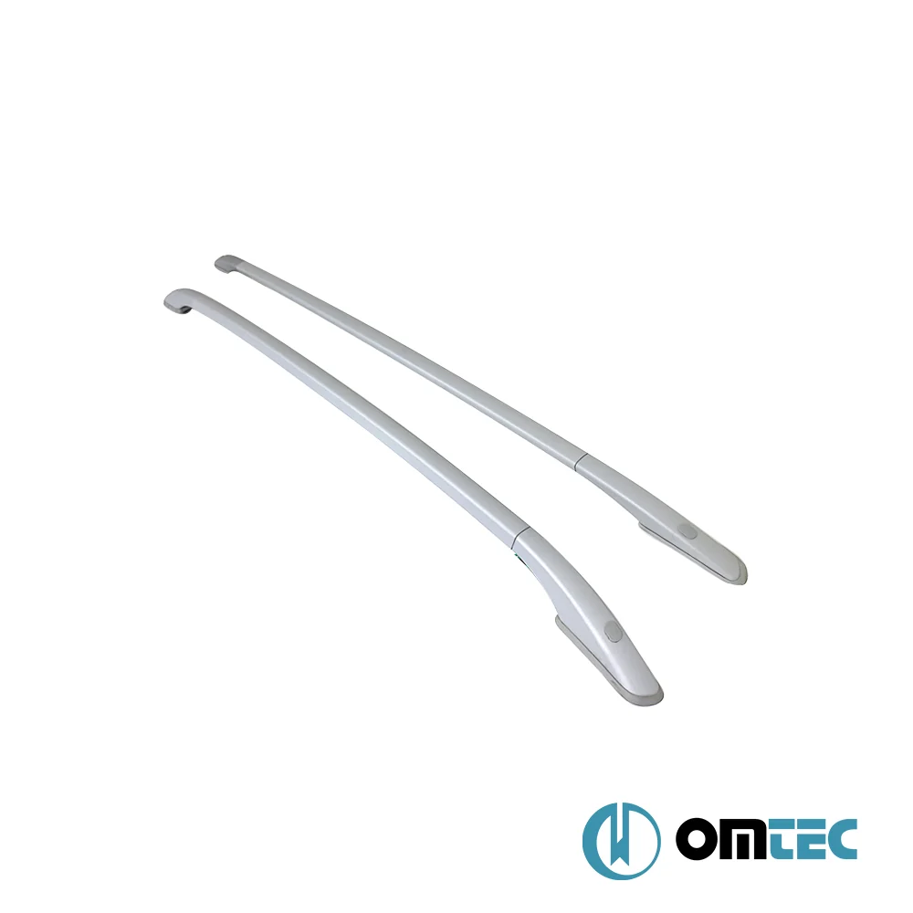Βλησαρούλης Car Center - Omtec – Παράλληλες Μπάρες Οροφής Αλουμινίου για Fiat Panda 2003-2012, αναβαθμίστε αισθητικά την εμφάνιση του οχήματός σας – 2 Τεμ. (2501932/OM)