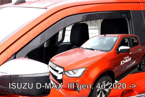 Βλησαρούλης Car Center - ΑΝΕΜΟΘΡΑΥΣΤΕΣ ΓΙΑ ISUZU D-MAX 2D/4D 2020+ ΖΕΥΓΑΡΙ ΑΠΟ ΕΥΚΑΜΠΤΟ ΦΙΜΕ ΠΛΑΣΤΙΚΟ HEKO - 2 ΤΕΜ.