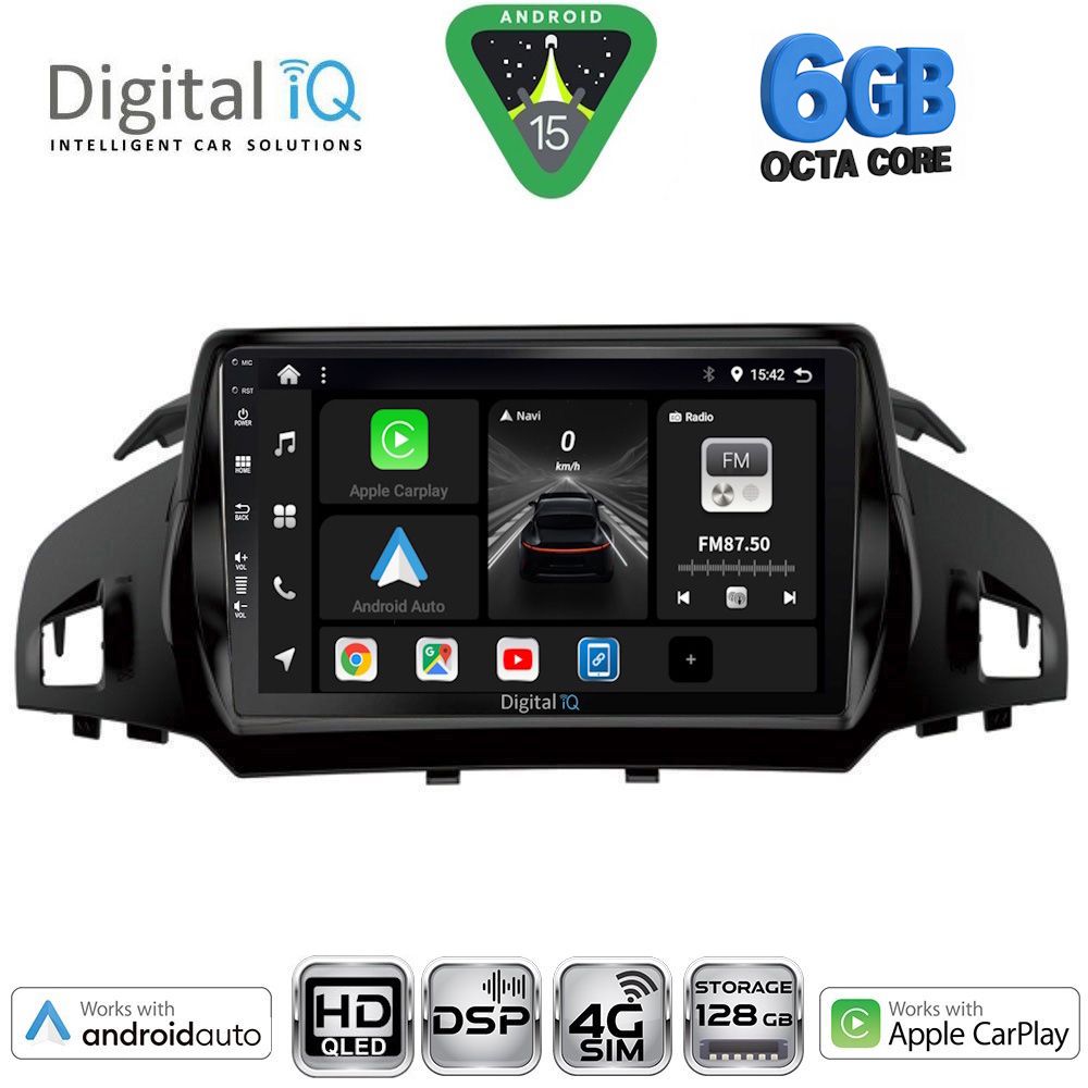 Βλησαρούλης Car Center - DIGITAL IQ BXF 17160_CPAA (9inc) MULTIMEDIA TABLET for FORD KUGA mod. 2013-2019 – CMAX mod. 2011-2019