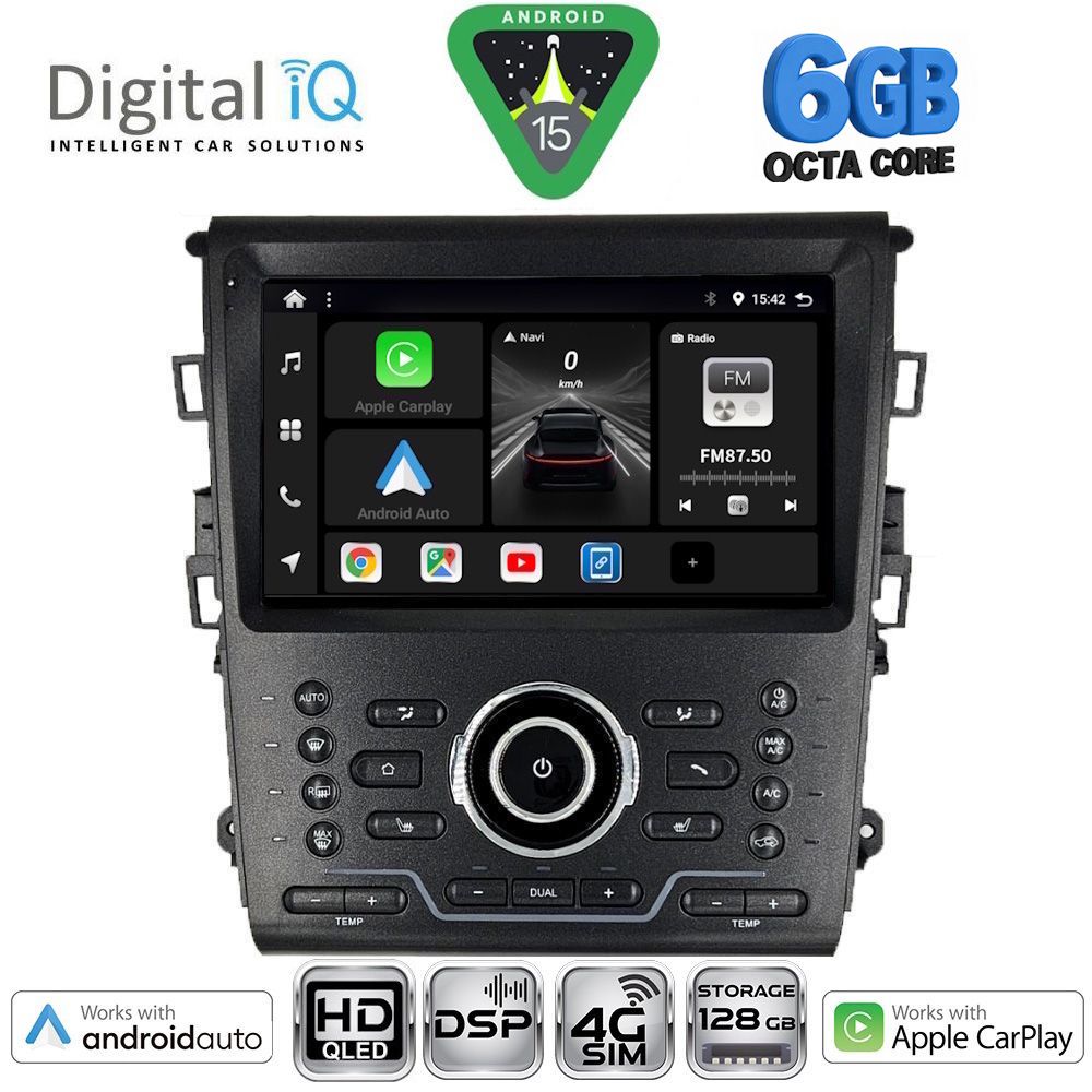 Βλησαρούλης Car Center - DIGITAL IQ BXF 17164_CPAA CLIMA (9inc) MULTIMEDIA TABLET for FORD MONDEO mod. 2014-2023