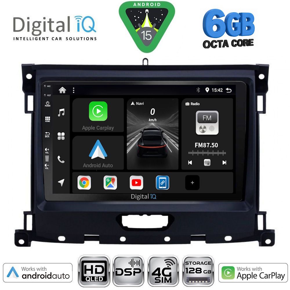 Βλησαρούλης Car Center - DIGITAL IQ BXF 17173_CPAA (9inc) MULTIMEDIA TABLET for FORD RANGER mod. 2018-2023