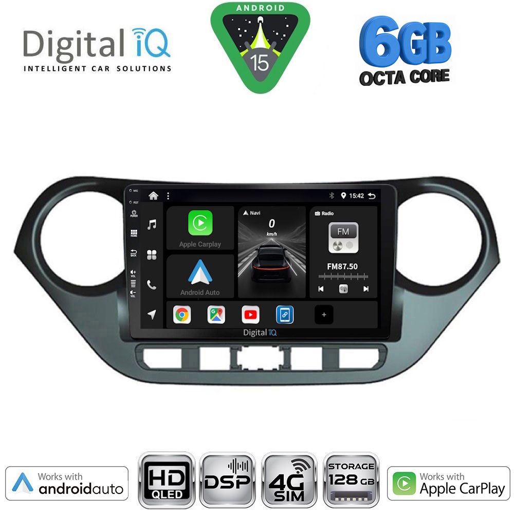 Βλησαρούλης Car Center - DIGITAL IQ BXF 17224_CPAA (9inc) MULTIMEDIA TABLET for HYUNDAI i10 mod. 2014-2020
