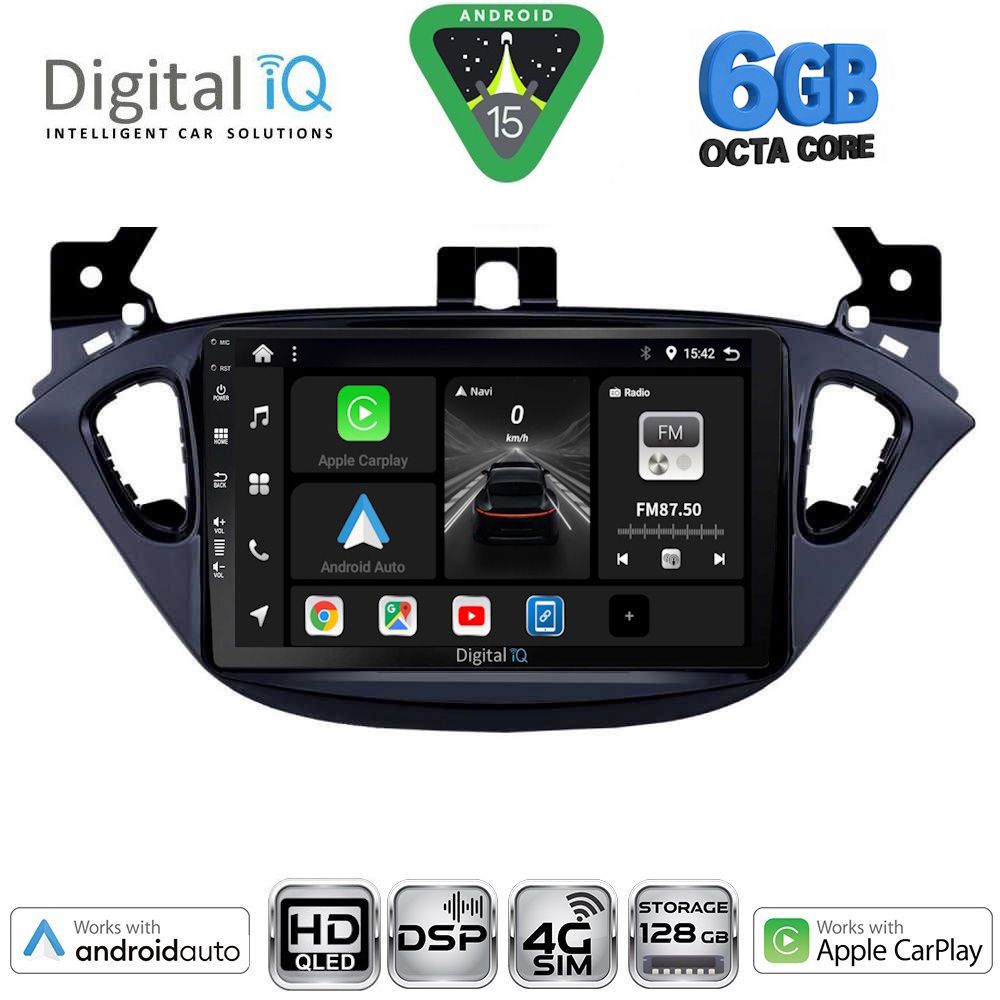 Βλησαρούλης Car Center - DIGITAL IQ BXF 17486_CPAA (9inc) MULTIMEDIA TABLET for OPEL ADAM - CORSA E mod. 2014-2019