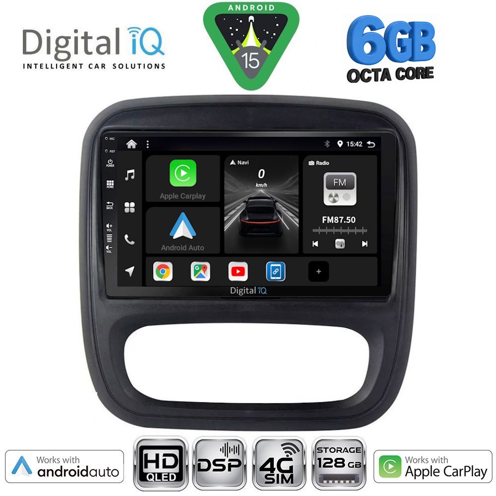 Βλησαρούλης Car Center - DIGITAL IQ BXF 17499_CPAA (9inc) MULTIMEDIA TABLET for OPEL VIVARO – RENAULT TRAFIC – FIAT TALENDO – NISSAN NV 300 mod. 2014-2019