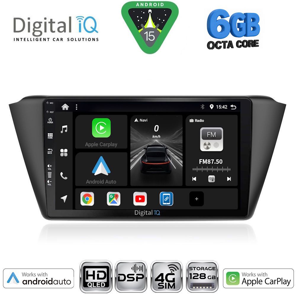 Βλησαρούλης Car Center - DIGITAL IQ BXF 17582_CPAA (9inc) MULTIMEDIA TABLET for SKODA FABIA mod. 2015-2022