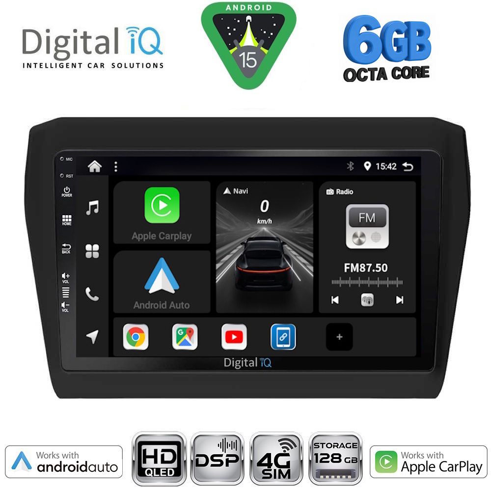 Βλησαρούλης Car Center - DIGITAL IQ BXF 17686_CPAA (9inc) MULTIMEDIA TABLET for SUZUKI SWIFT mod. 2017-2026