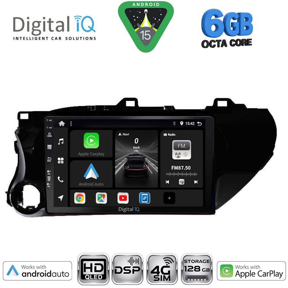 Βλησαρούλης Car Center - DIGITAL IQ BXF 17721_CPAA (10inc) MULTIMEDIA TABLET for TOYOTA HILUX mod. 2017-2026