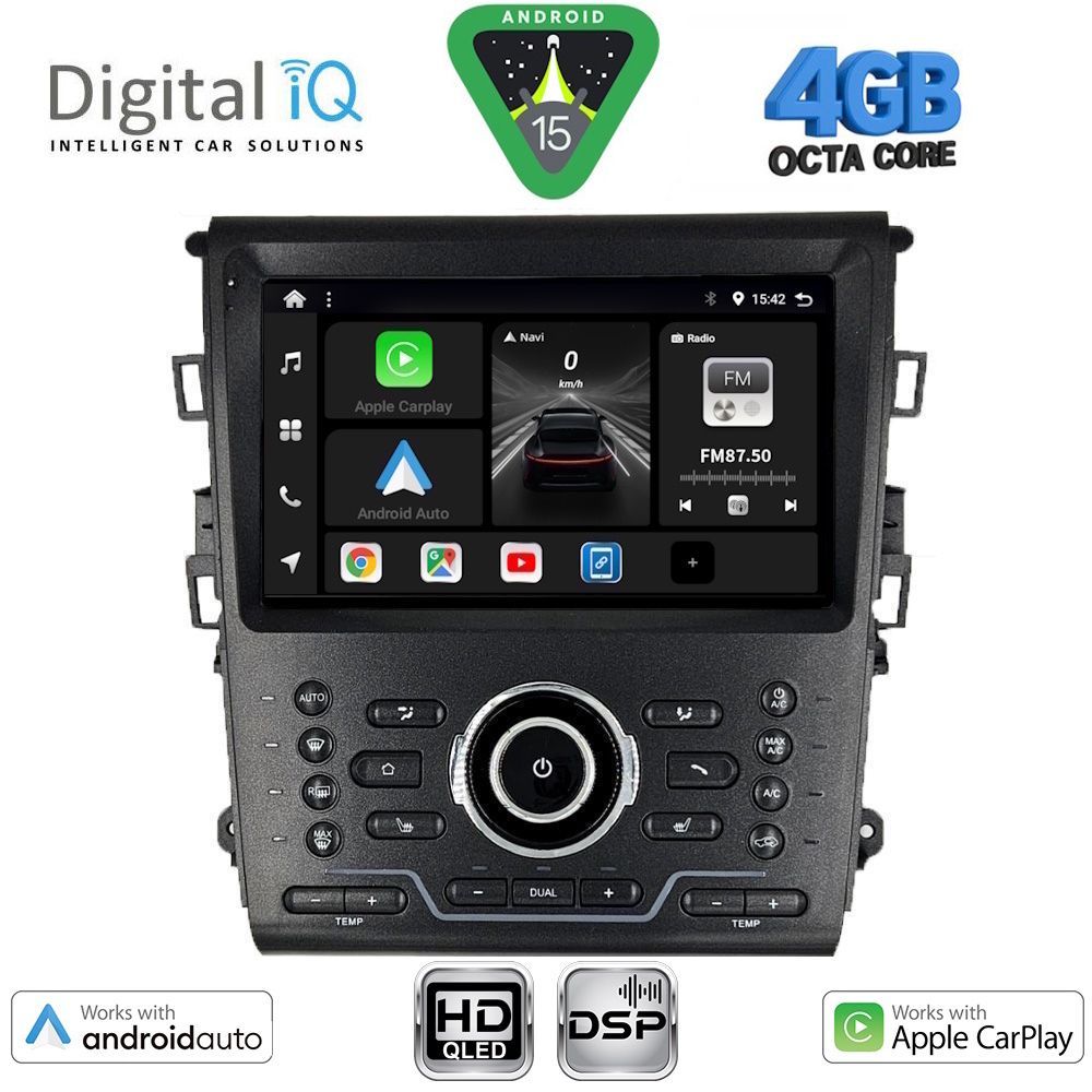 Βλησαρούλης Car Center - DIGITAL IQ BXF 16164_CPAA CLIMA (9inc) MULTIMEDIA TABLET for FORD MONDEO mod. 2014-2023