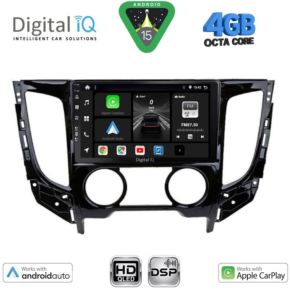 Βλησαρούλης Car Center - DIGITAL IQ BXF 16437_CPAA A/C (9inc) MULTIMEDIA TABLET for MITSUBISHI L200 mod. 2015-2019 with A/C
