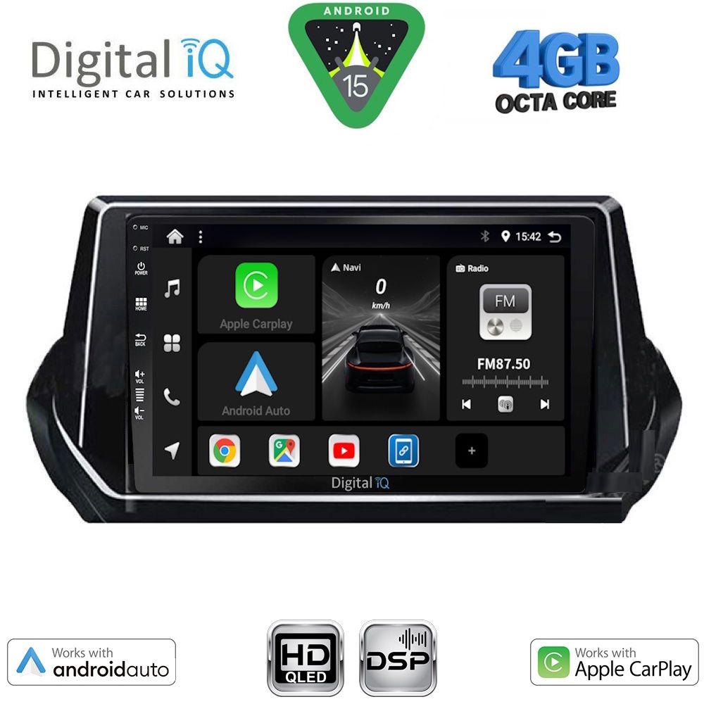 Βλησαρούλης Car Center - DIGITAL IQ BXF 16509_CPAA (9inc) MULTIMEDIA TABLET for PEUGEOT 208 – 2008 mod. 2021-2026