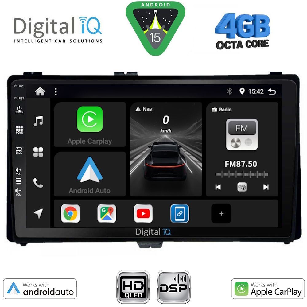 Βλησαρούλης Car Center - DIGITAL IQ BXF 16703_CPAA (9inc) MULTIMEDIA TABLET for TOYOTA AURIS mod. 2015-2019 – AYGO X mod. 2022-2026 – COROLLA mod. 2017-2019