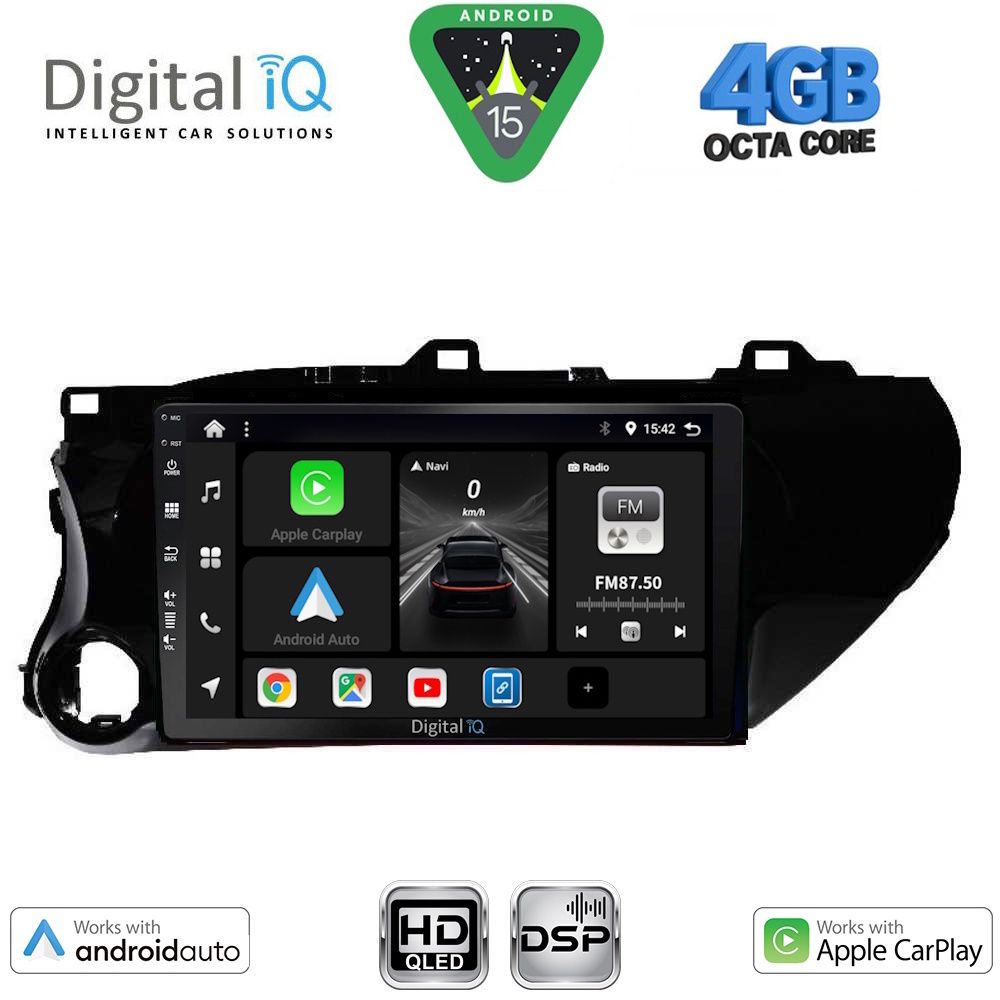 Βλησαρούλης Car Center - DIGITAL IQ BXF 16721_CPAA (10inc) MULTIMEDIA TABLET for TOYOTA HILUX mod. 2017-2026