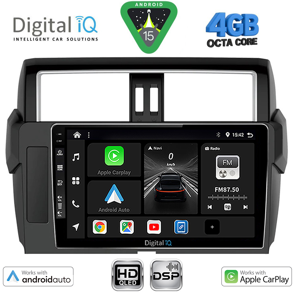 Βλησαρούλης Car Center - DIGITAL IQ BXF 16777_CPAA (10inc) MULTIMEDIA TABLET for TOYOTA PRADO mod. 2014-2017
