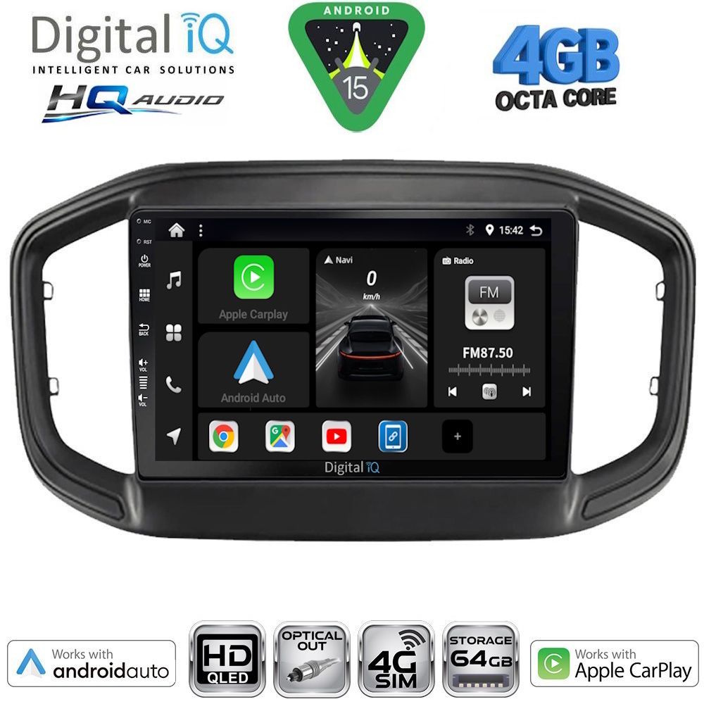 Βλησαρούλης Car Center - DIGITAL IQ BXK 19147_CPAA (9inc) MULTIMEDIA TABLET for FIAT STRADA mod. 2020-2026