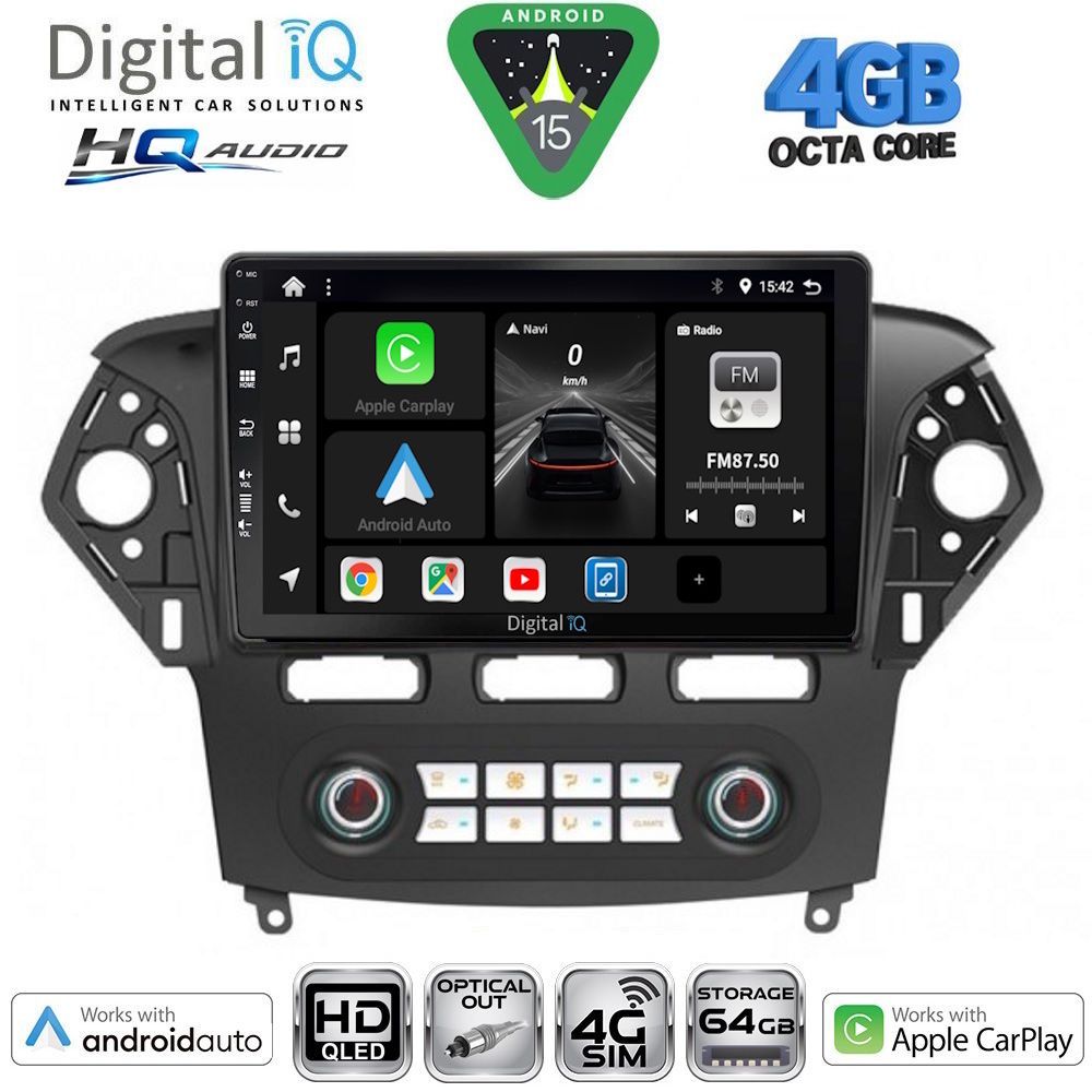 Βλησαρούλης Car Center - DIGITAL IQ BXK 19163_CPAA CLIMA (10inc) MULTIMEDIA TABLET for FORD MONDEO mod. 2011-2013