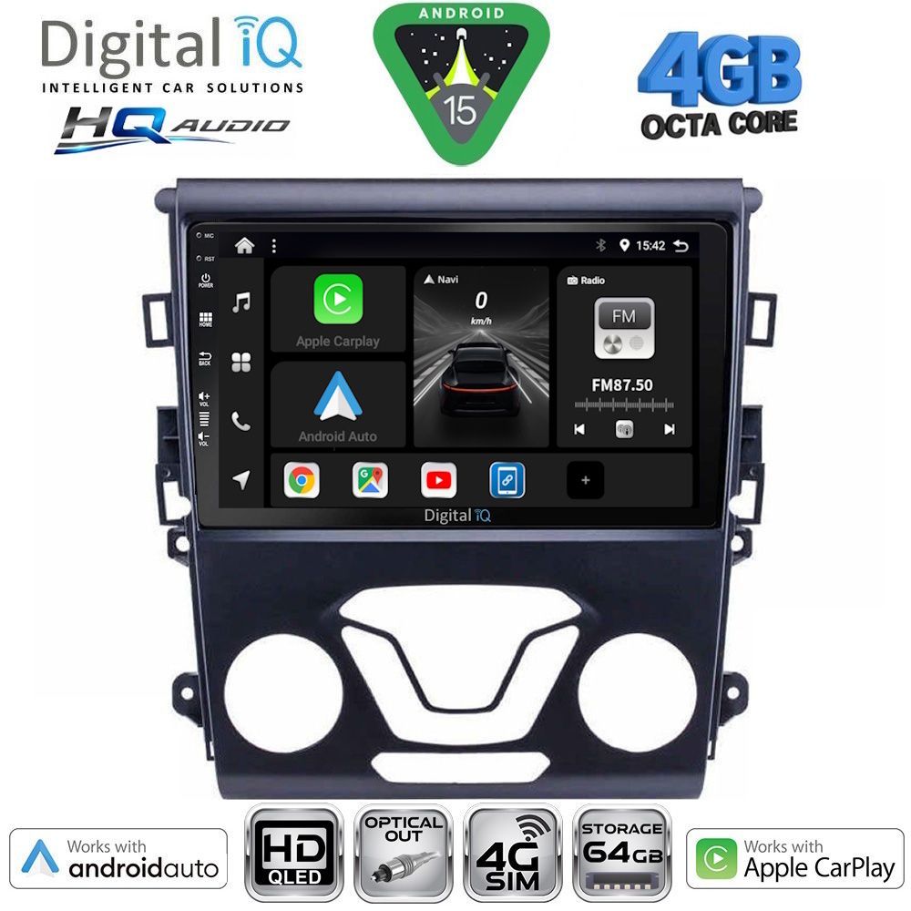 Βλησαρούλης Car Center - DIGITAL IQ BXK 19164_CPAA A/C (9inc) MULTIMEDIA TABLET for FORD MONDEO mod. 2014-2023