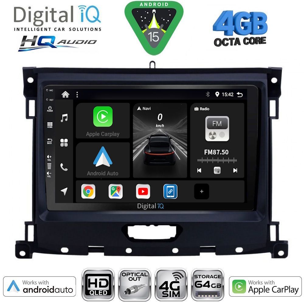 Βλησαρούλης Car Center - DIGITAL IQ BXK 19173_CPAA (9inc) MULTIMEDIA TABLET for FORD RANGER mod. 2018-2023