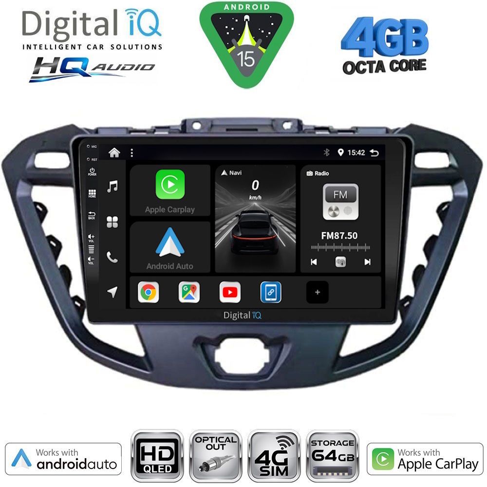 Βλησαρούλης Car Center - DIGITAL IQ BXK 19177_CPAA (9inc) MULTIMEDIA TABLET for FORD TRANSIT CUSTOM | TOURNEO CUSTOM mod. 2013-2019