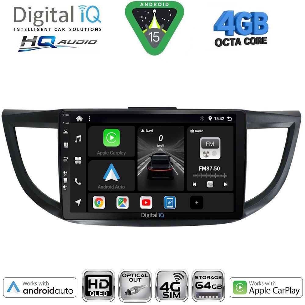 Βλησαρούλης Car Center - DIGITAL IQ BXK 19198_CPAA (10inc) MULTIMEDIA TABLET for HONDA CRV mod. 2013-2017