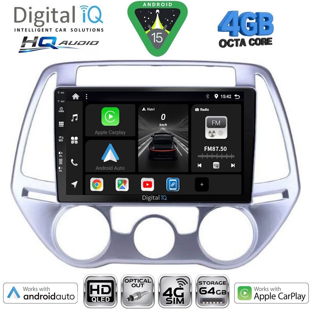 Βλησαρούλης Car Center - DIGITAL IQ BXK 19227_CPAA A/C (9inc) MULTIMEDIA TABLET for HYUNDAI i20 mod. 2008-2012