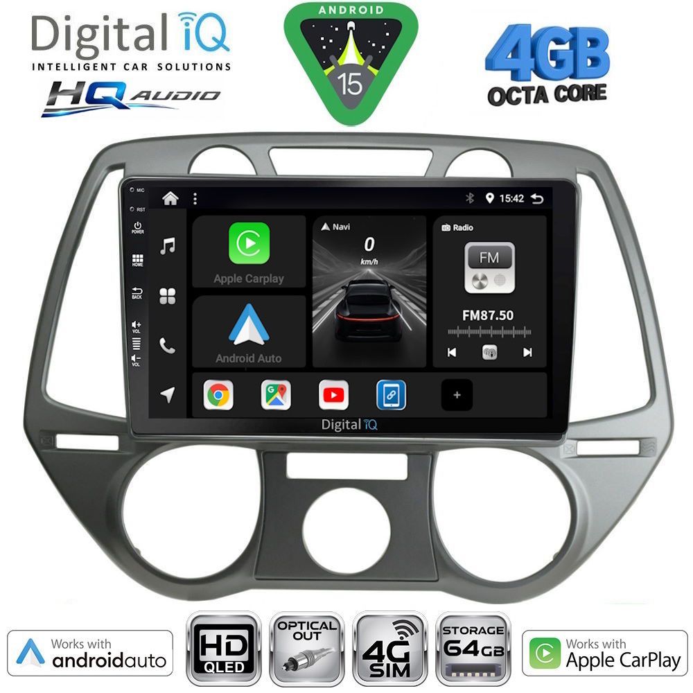 Βλησαρούλης Car Center - DIGITAL IQ BXK 19228_CPAA A/C (9inc) MULTIMEDIA TABLET for HYUNDAI i20 mod. 2008-2012