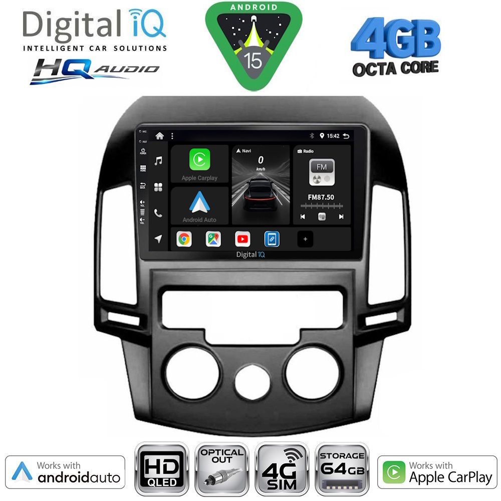 Βλησαρούλης Car Center - DIGITAL IQ BXK 19231_CPAA A/C (9inc) MULTIMEDIA TABLET for HYUNDAI i30 mod. 2007-2012