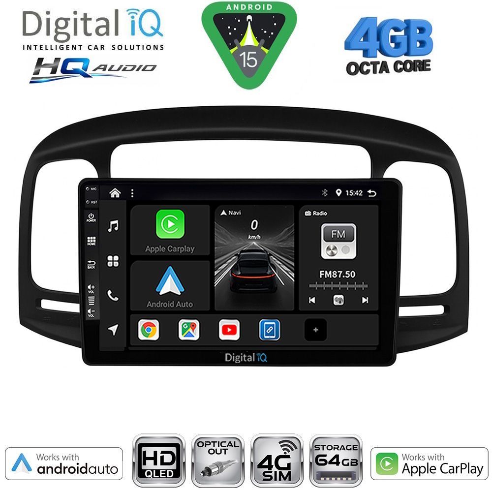 Βλησαρούλης Car Center - DIGITAL IQ BXK 19249BL_CPAA (9inc) MULTIMEDIA TABLET for HYUNDAI ACCENT mod. 2005-2012 (BLACK)