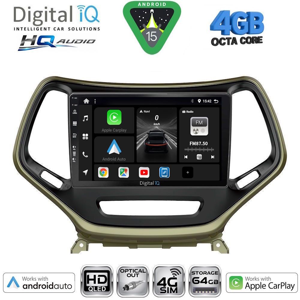 Βλησαρούλης Car Center - DIGITAL IQ BXK 19273_CPAA (10inc) MULTIMEDIA TABLET for JEEP CHEROKEE mod. 2014-2026