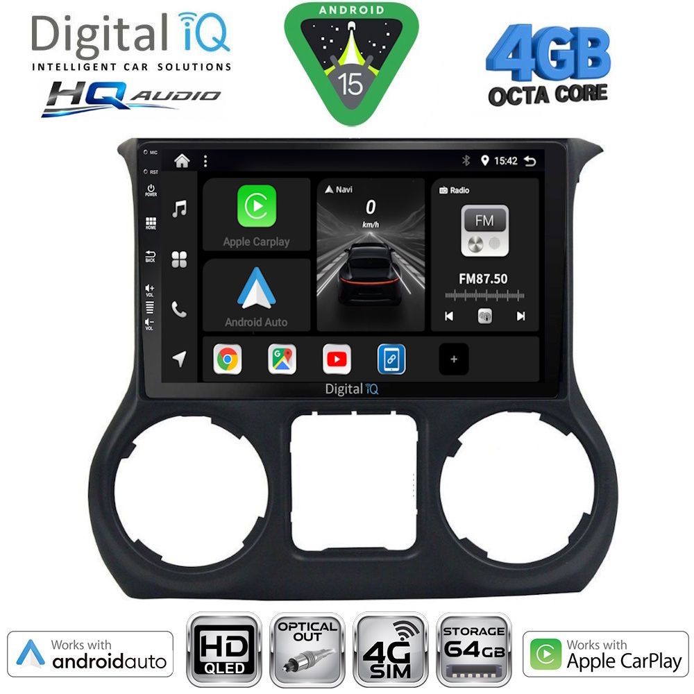 Βλησαρούλης Car Center - DIGITAL IQ BXK 19295_CPAA (10inc) MULTIMEDIA TABLET for JEEP WRANGLER  mod. 2011-2014