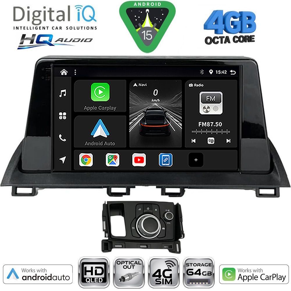 Βλησαρούλης Car Center - DIGITAL IQ BXK 19386_CPAA (9inc) MULTIMEDIA TABLET for MAZDA  CX4 mod. 2016-2025