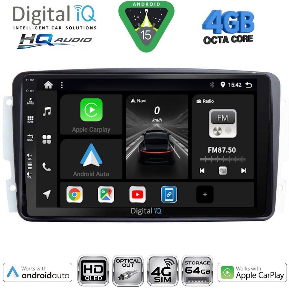 Βλησαρούλης Car Center - DIGITAL IQ BXK 19401_CPAA (9inc) MULTIMEDIA TABLET for MERCEDES CLK (W209) mod. 2000-2004