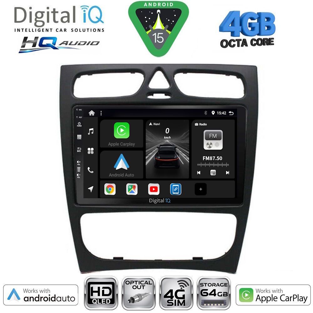 Βλησαρούλης Car Center - DIGITAL IQ BXK 19402_CPAA (9inc) MULTIMEDIA TABLET for MERCEDES C (W203) mod. 1999-2004