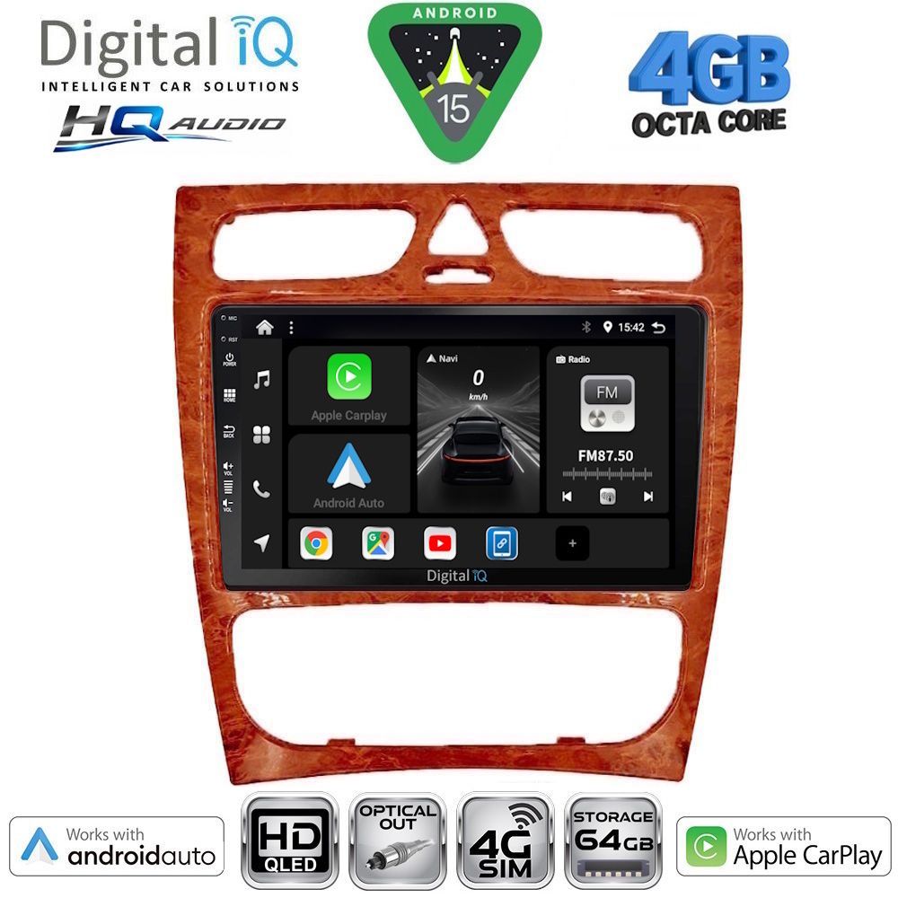 Βλησαρούλης Car Center - DIGITAL IQ BXK 19402CH_CPAA (9inc) MULTIMEDIA TABLET for MERCEDES C (W203) mod. 1999-2004