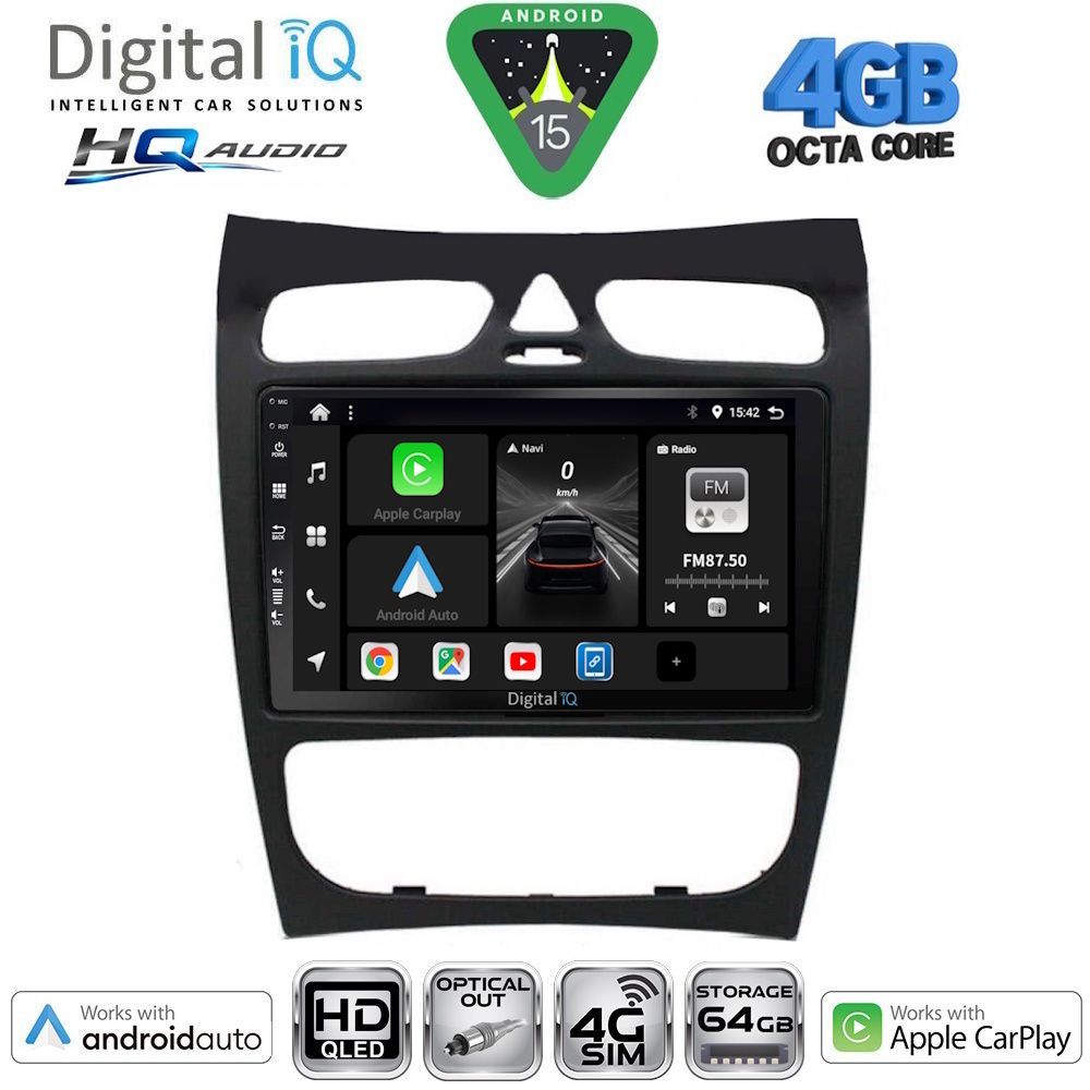 Βλησαρούλης Car Center - DIGITAL IQ BXK 19406_CPAA (9inc) MULTIMEDIA TABLET for MERCEDES CLK (W209) mod. 2000-2004