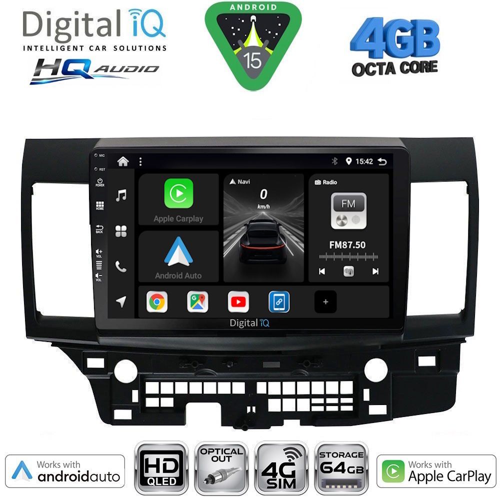 Βλησαρούλης Car Center - DIGITAL IQ BXK 19434_CPAA (10inc) MULTIMEDIA TABLET for MITSUBISHI LANCER mod. 2008-2017