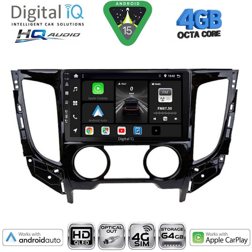 Βλησαρούλης Car Center - DIGITAL IQ BXK 19437_CPAA A/C (9inc) MULTIMEDIA TABLET for MITSUBISHI L200 mod. 2015-2019 με A/C