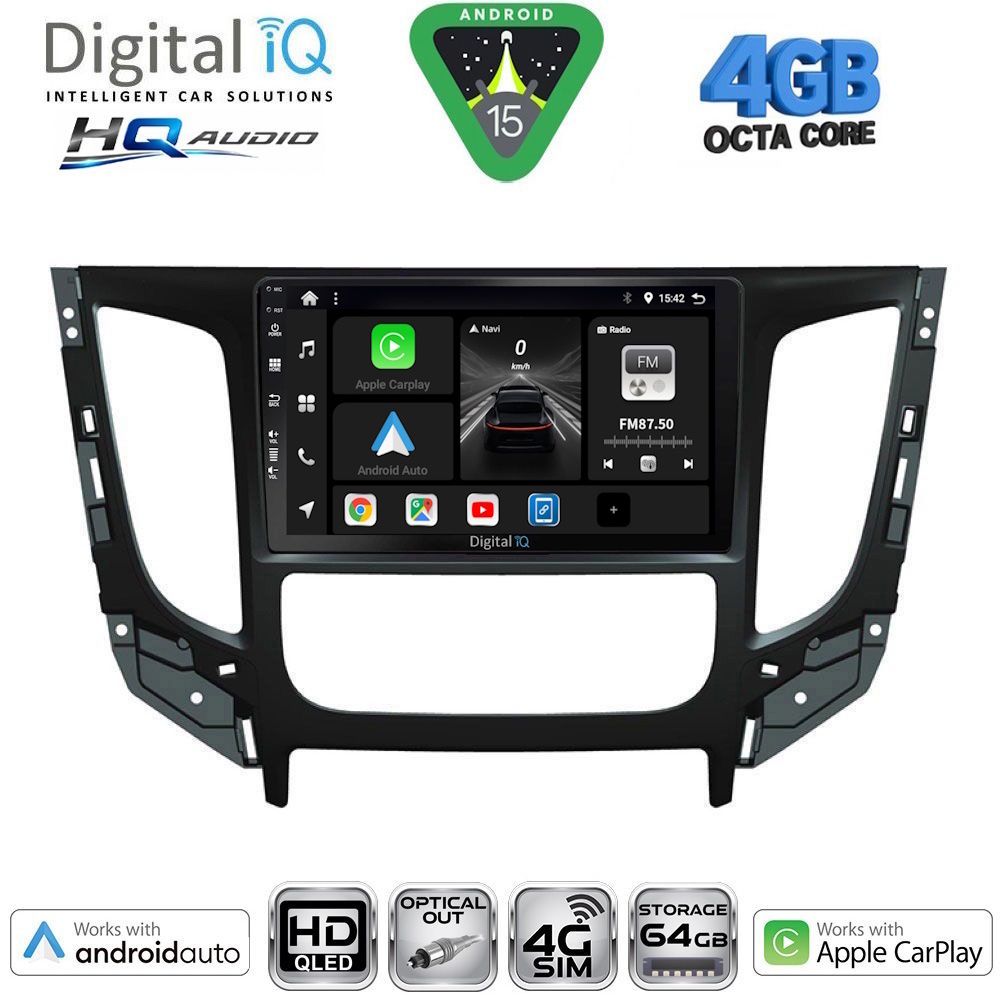 Βλησαρούλης Car Center - DIGITAL IQ BXK 19437_CPAA CLIMA (9inc) MULTIMEDIA TABLET for MITSUBISHI L200 mod. 2015-2019 with CLIMA