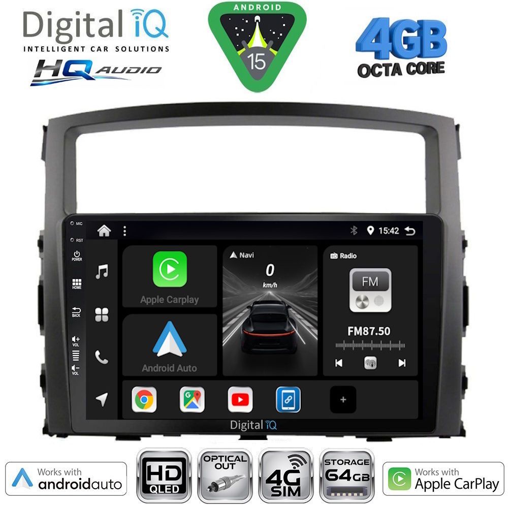 Βλησαρούλης Car Center - DIGITAL IQ BXK 19446_CPAA (9inc) MULTIMEDIA TABLET for MITSUBISHI PAJERO mod. 2006-2013