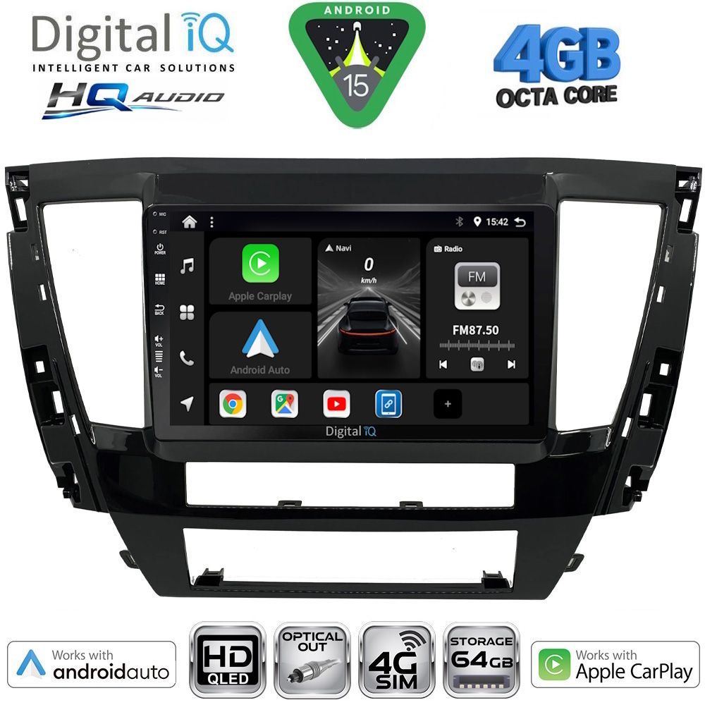 Βλησαρούλης Car Center - DIGITAL IQ BXK 19447S_CPAA (9inc) MULTIMEDIA TABLET for MITSUBISHI PAJERO SPORT mod. 2020-2026