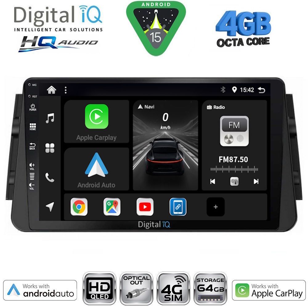 Βλησαρούλης Car Center - DIGITAL IQ BXK 19460_CPAA (9inc) MULTIMEDIA TABLET for NISSAN MICRA mod. 2017-2025