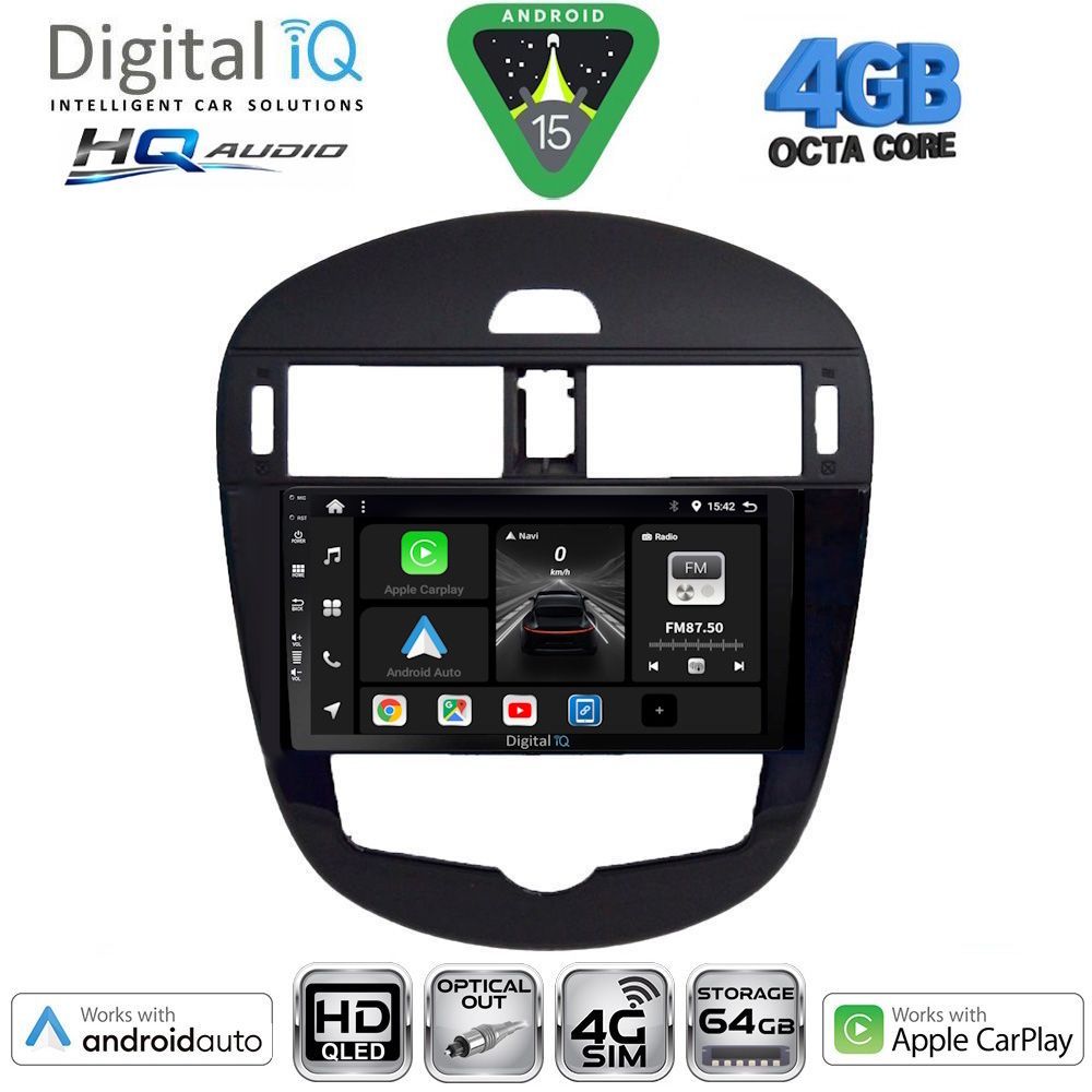 Βλησαρούλης Car Center - DIGITAL IQ BXK 19470_CPAA CLIMA (9inc) MULTIMEDIA TABLET for NISSAN PULSAR mod. 2014-2020