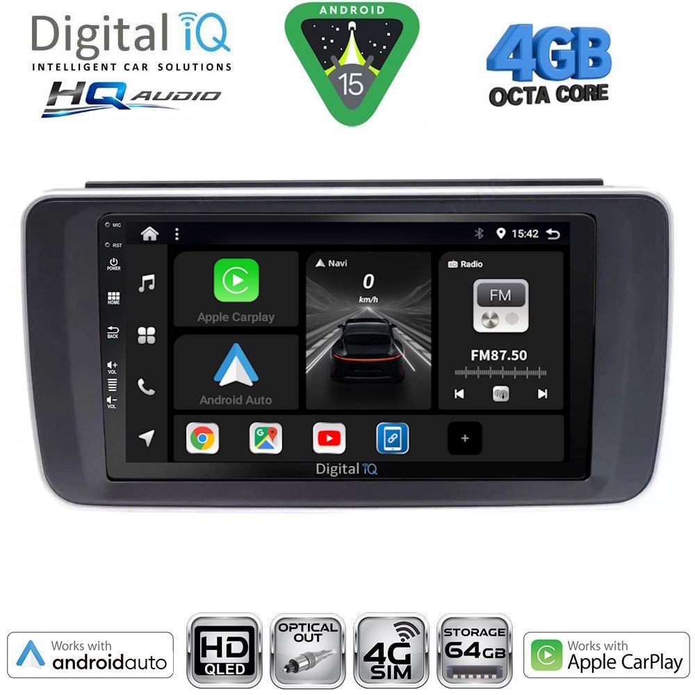 Βλησαρούλης Car Center - DIGITAL IQ BXK 19473_CPAA (9inc) MULTIMEDIA TABLET for NISSAN LEAF mod. 2018-2026