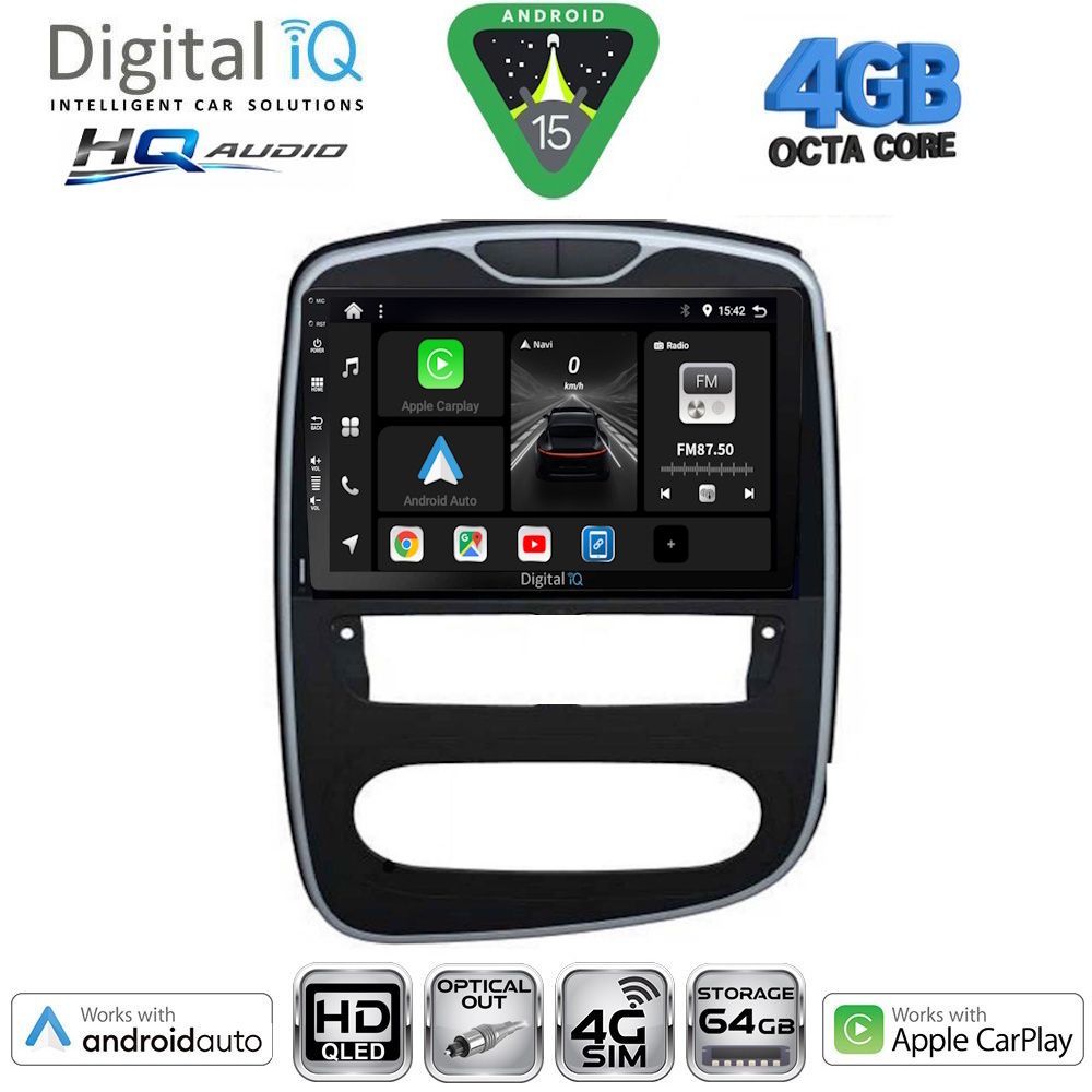 Βλησαρούλης Car Center - DIGITAL IQ BXK 19545_CPAA (10inc) MULTIMEDIA TABLET for RENAULT CLIO mod. 2016-2019