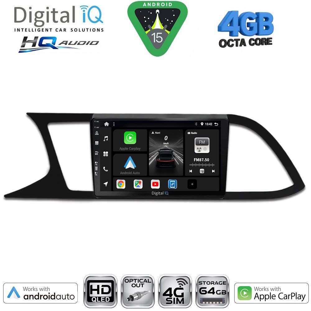 Βλησαρούλης Car Center - DIGITAL IQ BXK 19575_CPAA (9inc) MULTIMEDIA TABLET for SEAT LEON mod. 2012-2021