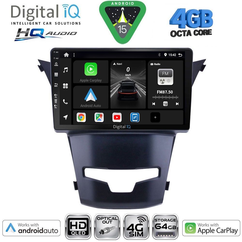 Βλησαρούλης Car Center - DIGITAL IQ BXK 19653_CPAA (9inc) MULTIMEDIA TABLET for SSANGYONG KORANDO mod. 2014-2019